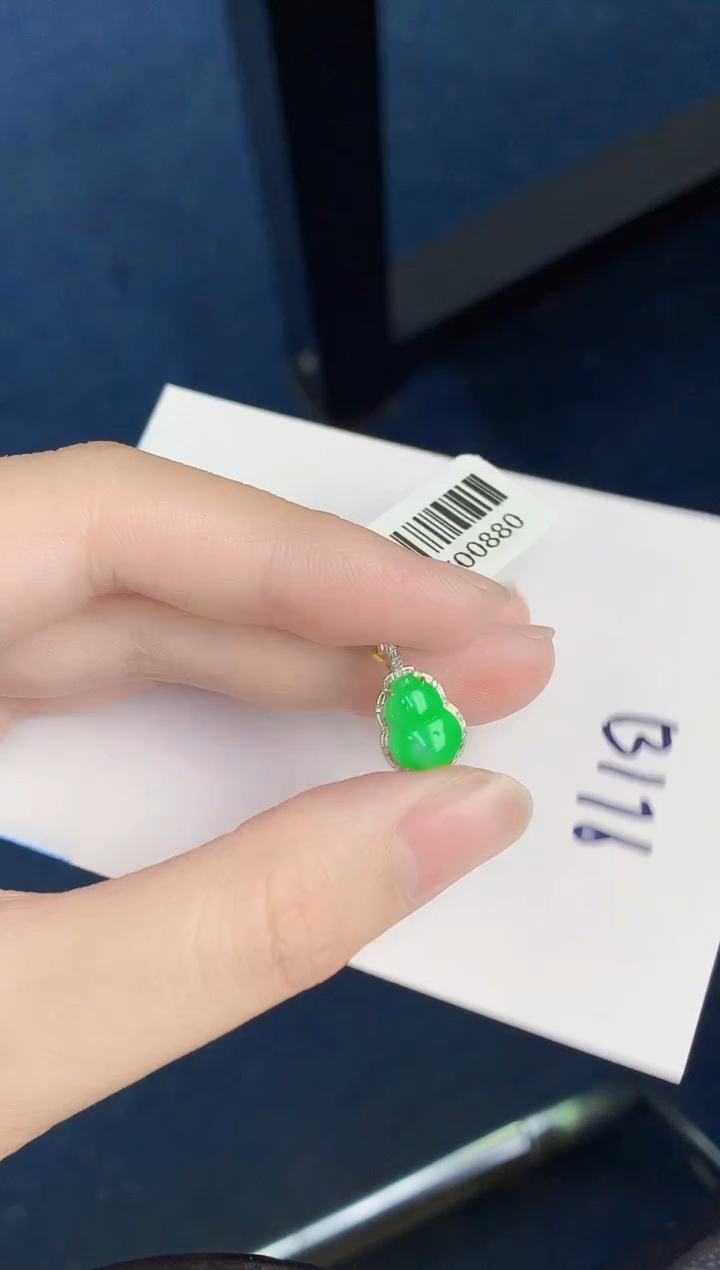 【闪购商品】翡翠颈饰18K金镶嵌000000000
