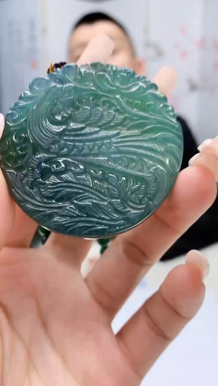 【闪购商品】定制翡翠未镶嵌4812lr-毛货挂件73