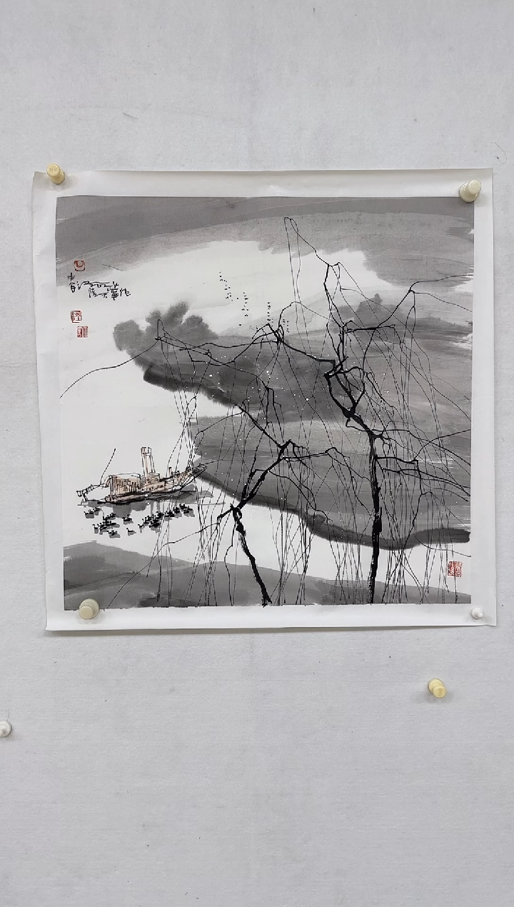 国画水***?Z天津人美---陆天宁老师--4平尺国画作品