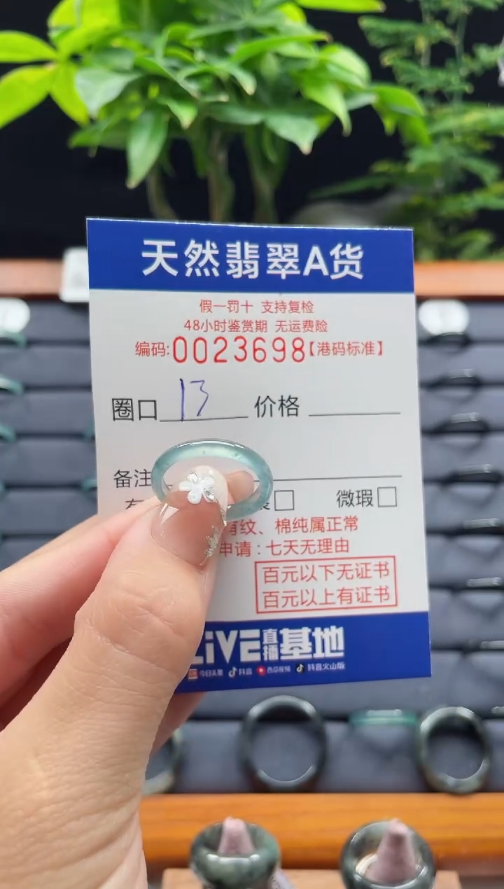 【闪购商品】翡翠未镶嵌戒指翡翠戒指3698