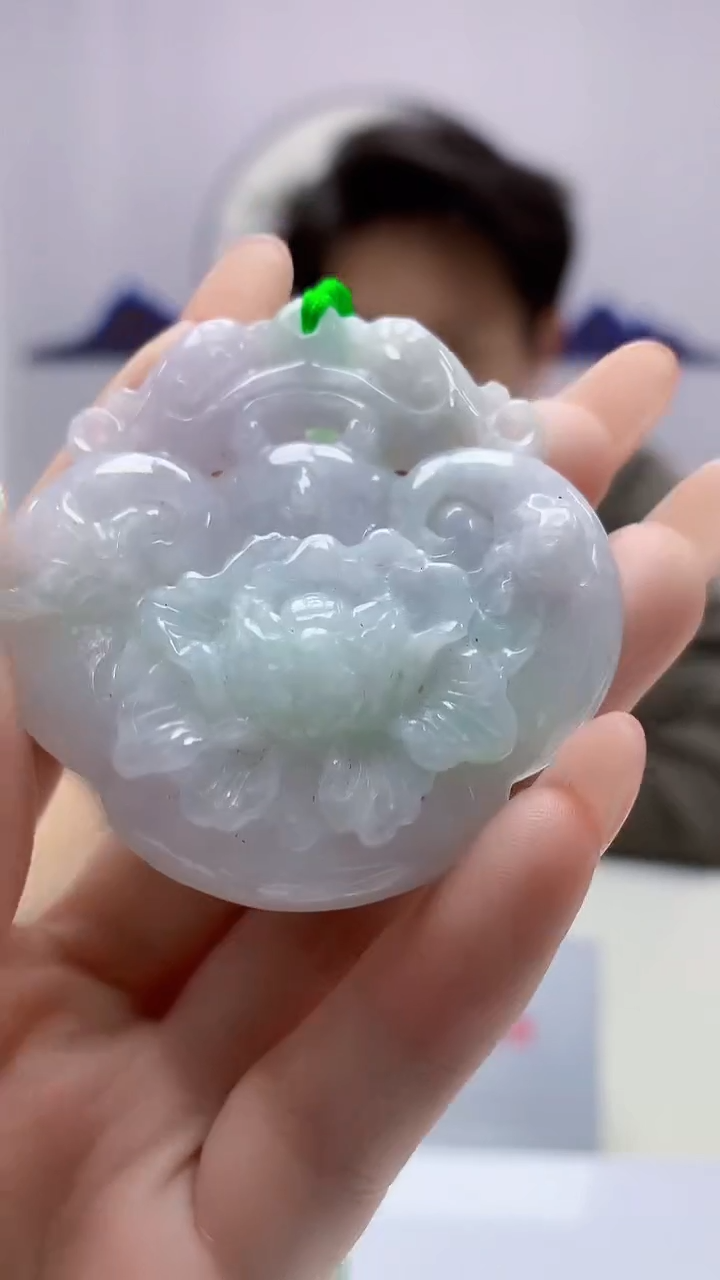 【闪购商品】定制翡翠未镶嵌1502DD-毛货挂件20