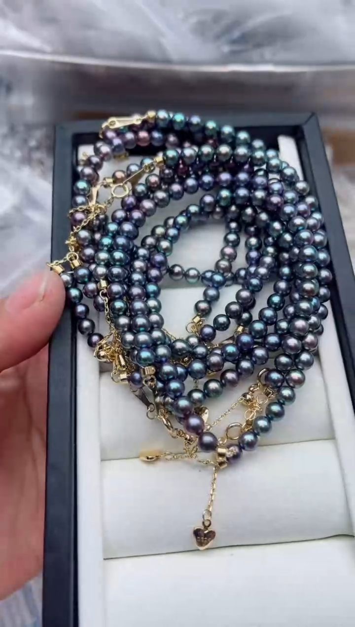 未镶嵌手链淡水珍珠多样性发其一，非无暇