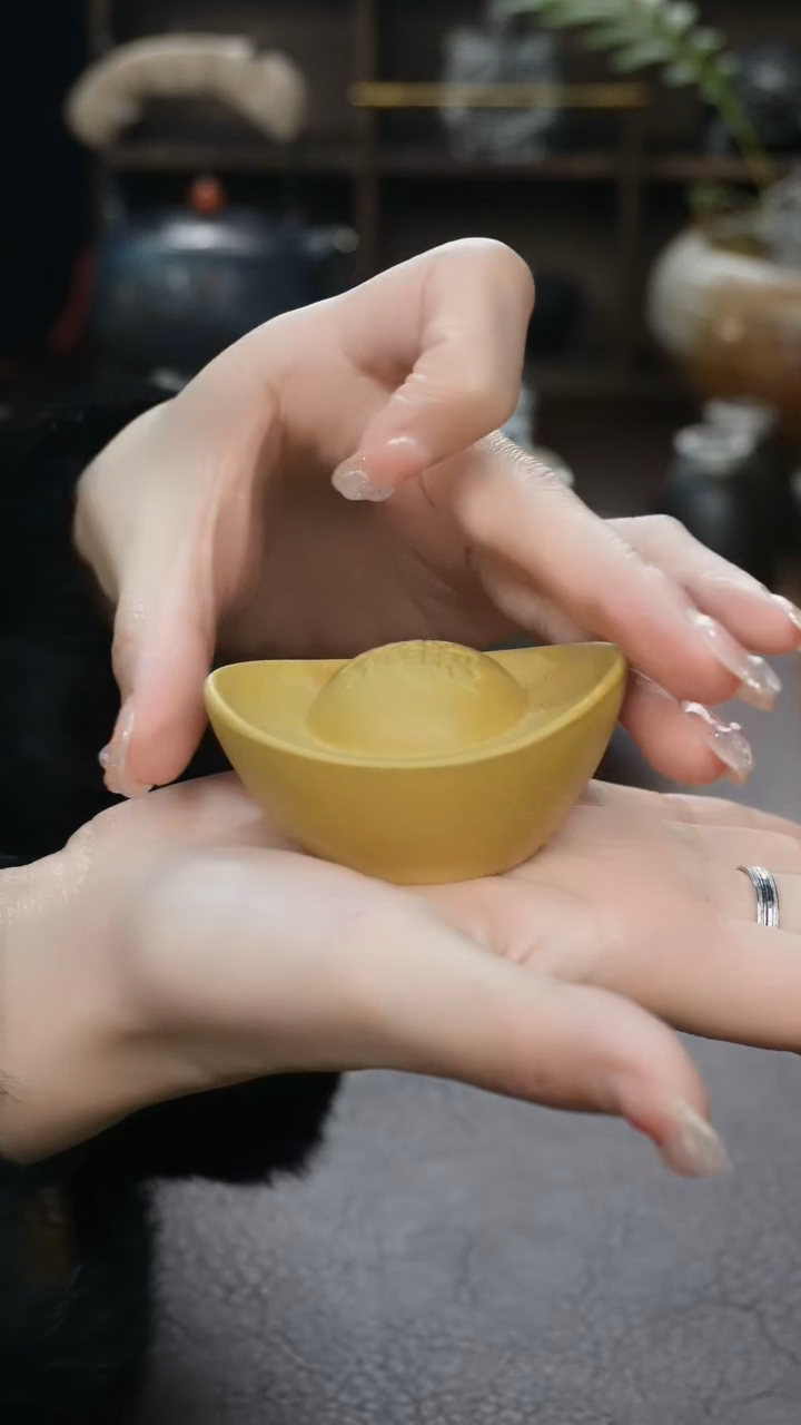 【闪购商品】黄金色元宝紫砂茶宠