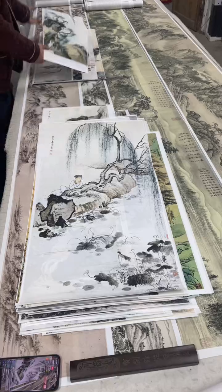 32  陈少梅山水 微喷复刻