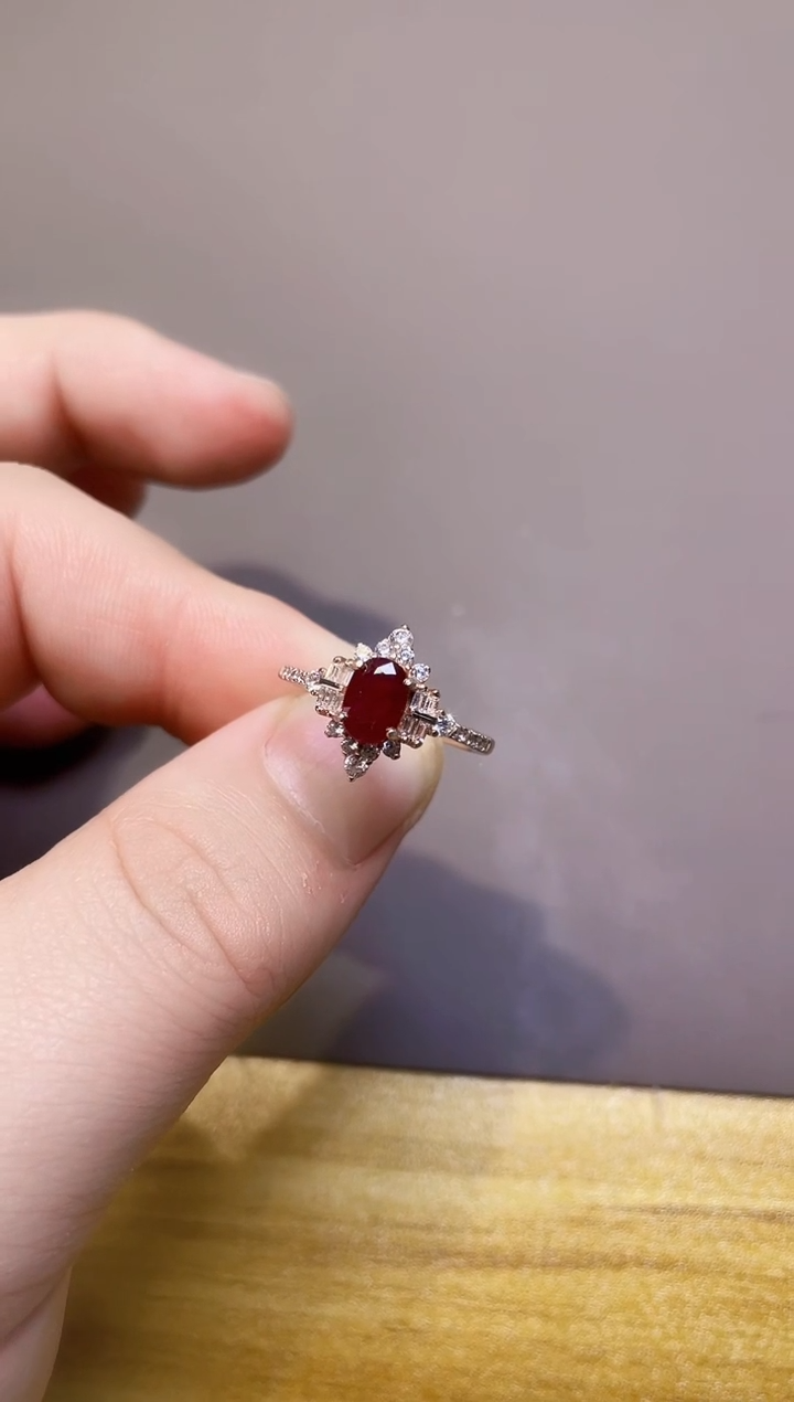 【闪购商品】红宝石戒指银S925镶嵌一枚