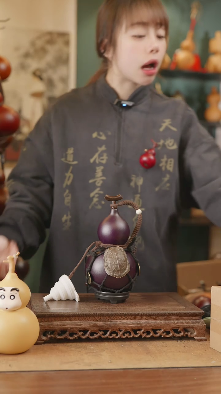 【闪购商品】40号精品天然大漆工艺防渗内胆酒葫芦~