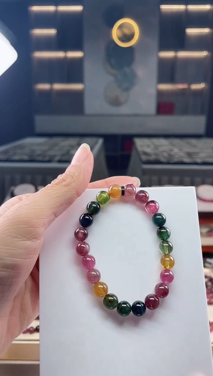 未镶嵌单圈手串碧玺红*（多样性发一条）Q