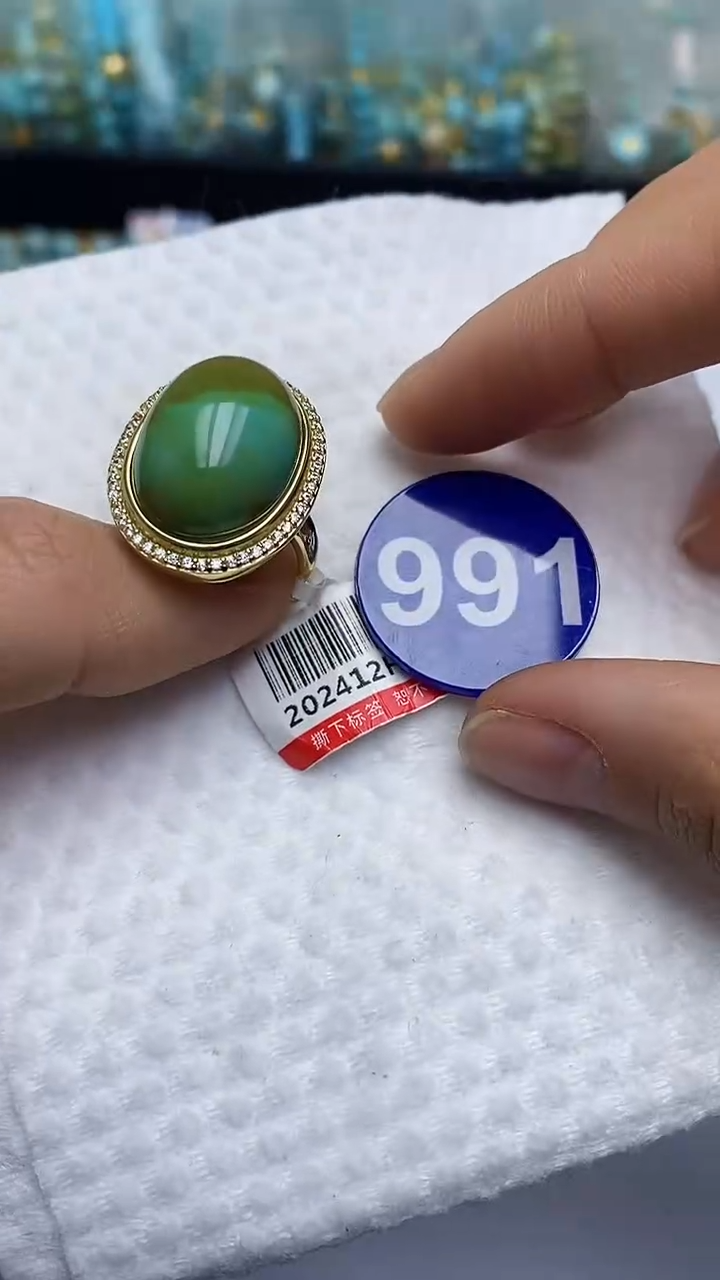 【闪购商品】绿松石戒指未镶嵌991戒指