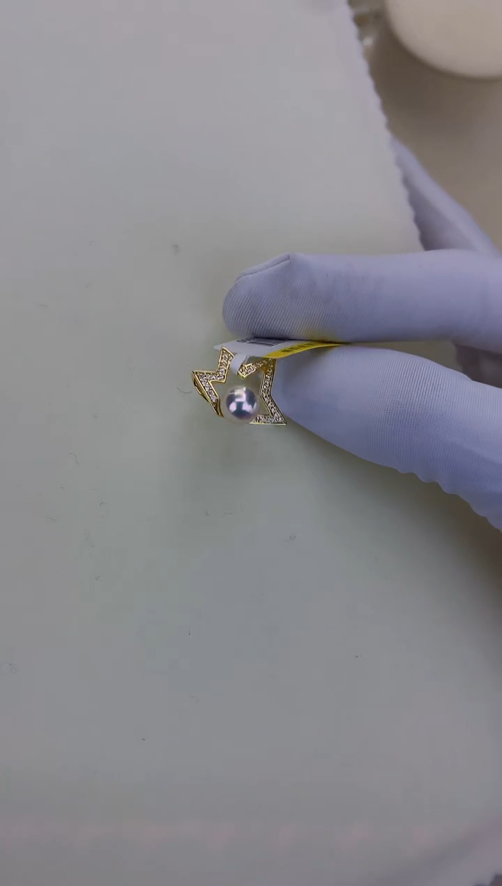 银S925镶嵌DA海水珍珠 GD055 吊坠 7