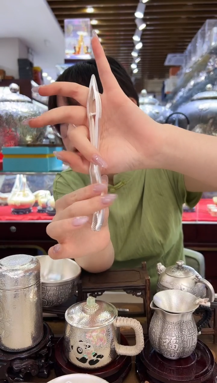 福恒金磨砂精工茶夹