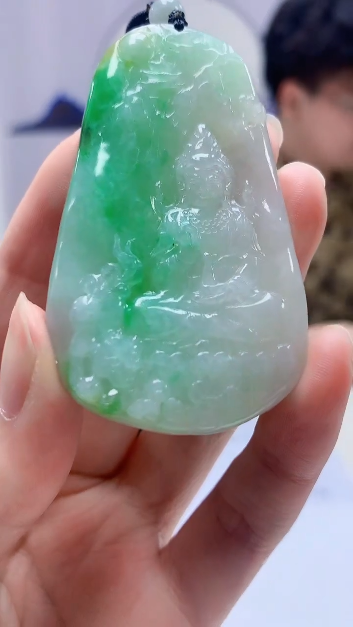【闪购商品】定制翡翠未镶嵌4688zm-毛货挂件人物82