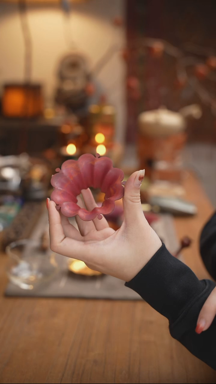 纯铜火烧色花型投茶器