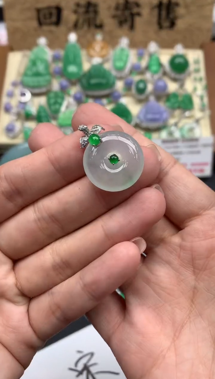 【闪购商品】翡翠颈饰18K金镶嵌219-中国好珍宝