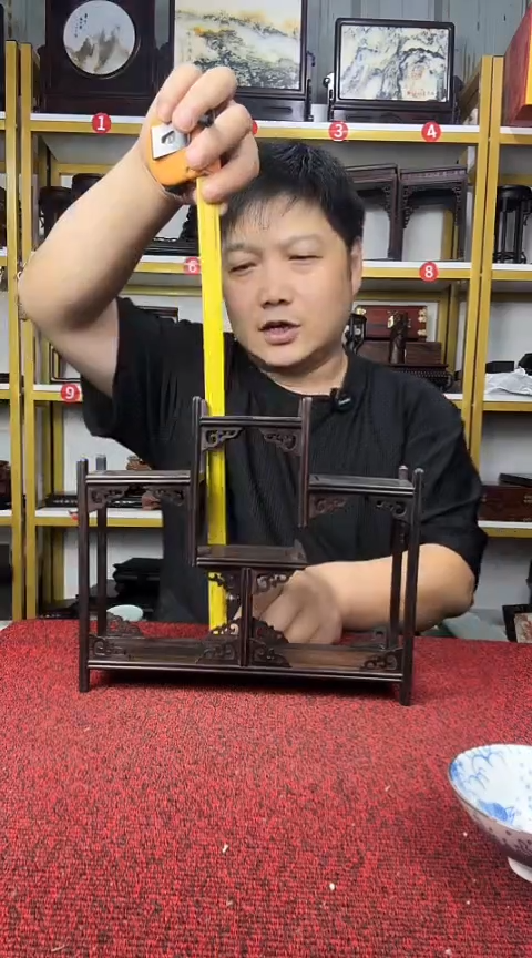 木大叶紫檀博古架24*22*6CM