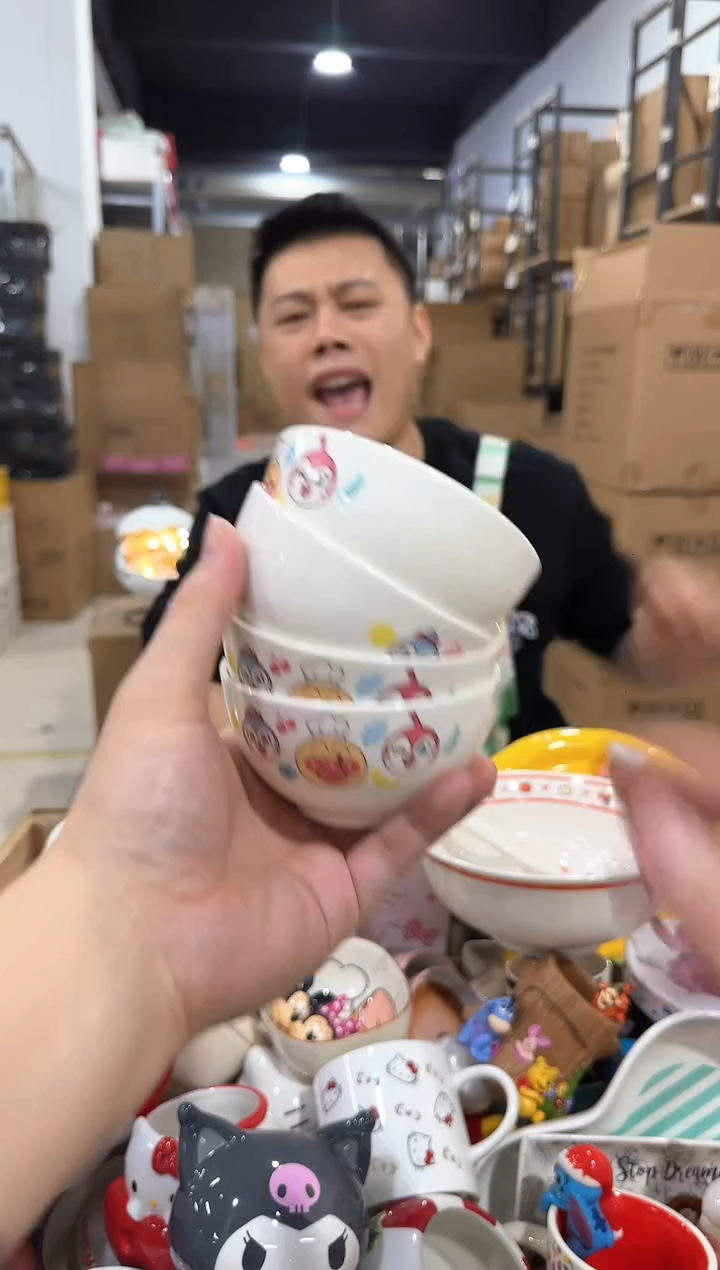 瓷片面包超人小碗4件套
