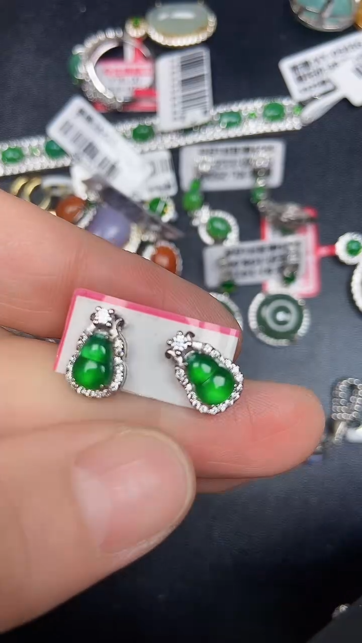 银S925镶嵌戒指翡翠2350