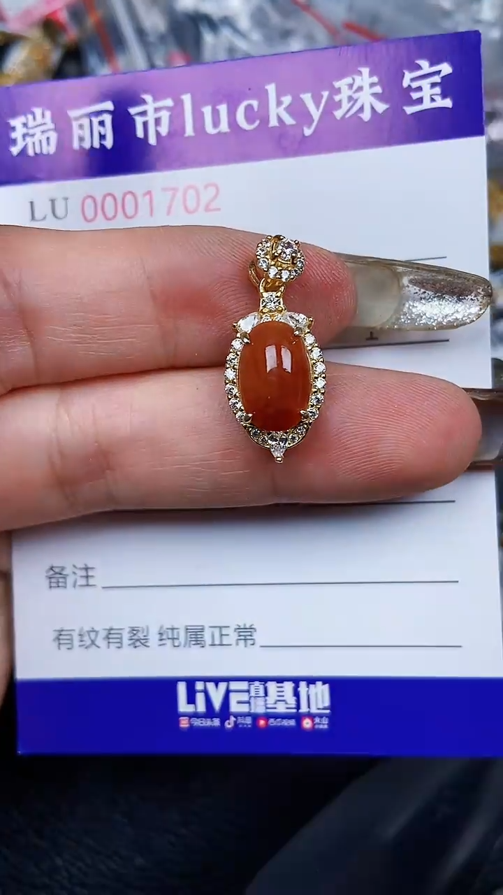 颈饰银S925镶嵌翡翠1702