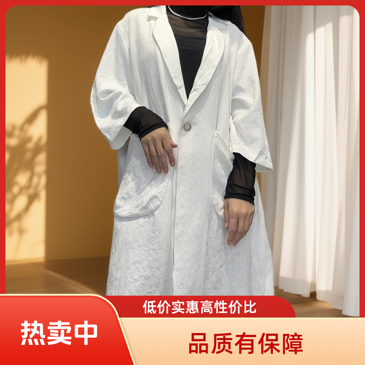 泡泡袖潮流设计师秋季百褶格子纯色百搭245