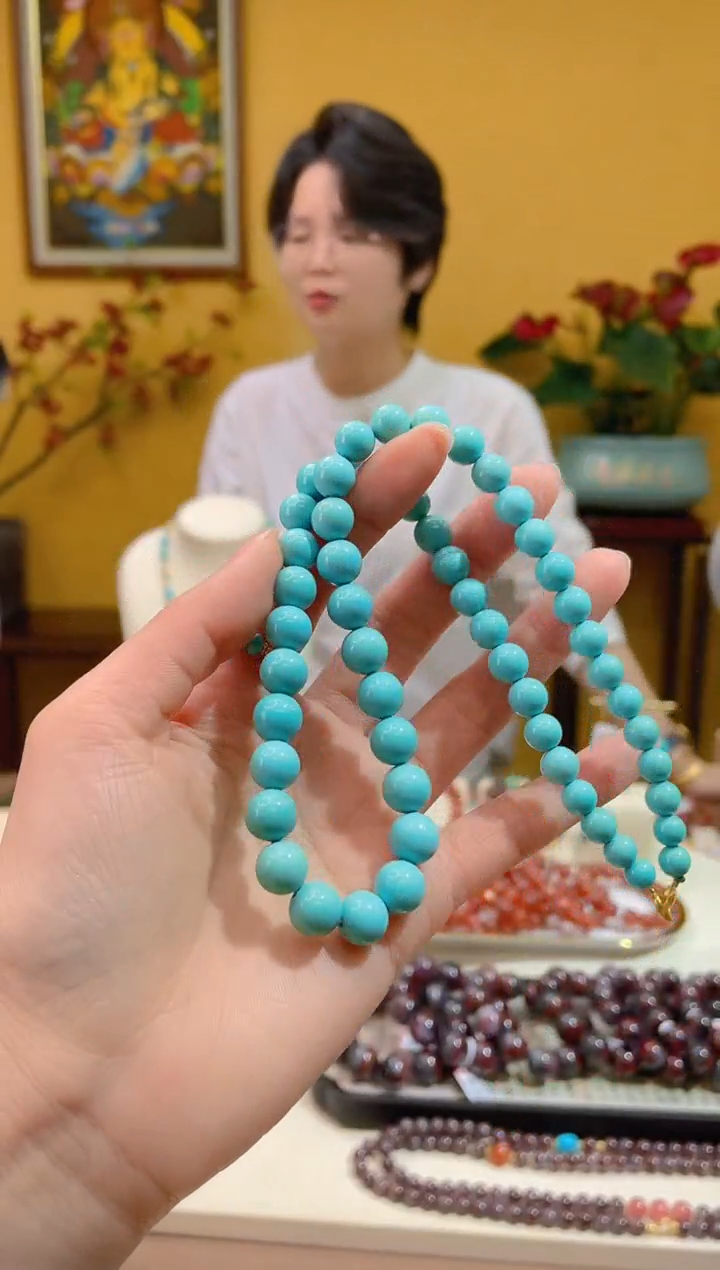 【闪购商品】绿松石颈饰18K金镶嵌39@@JH50224002