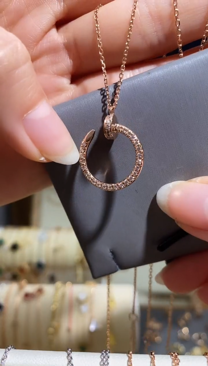 【闪购商品】钻石项链18K金镶嵌项链