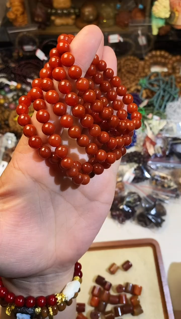 合金手链南红玛瑙卡8+南红单圈