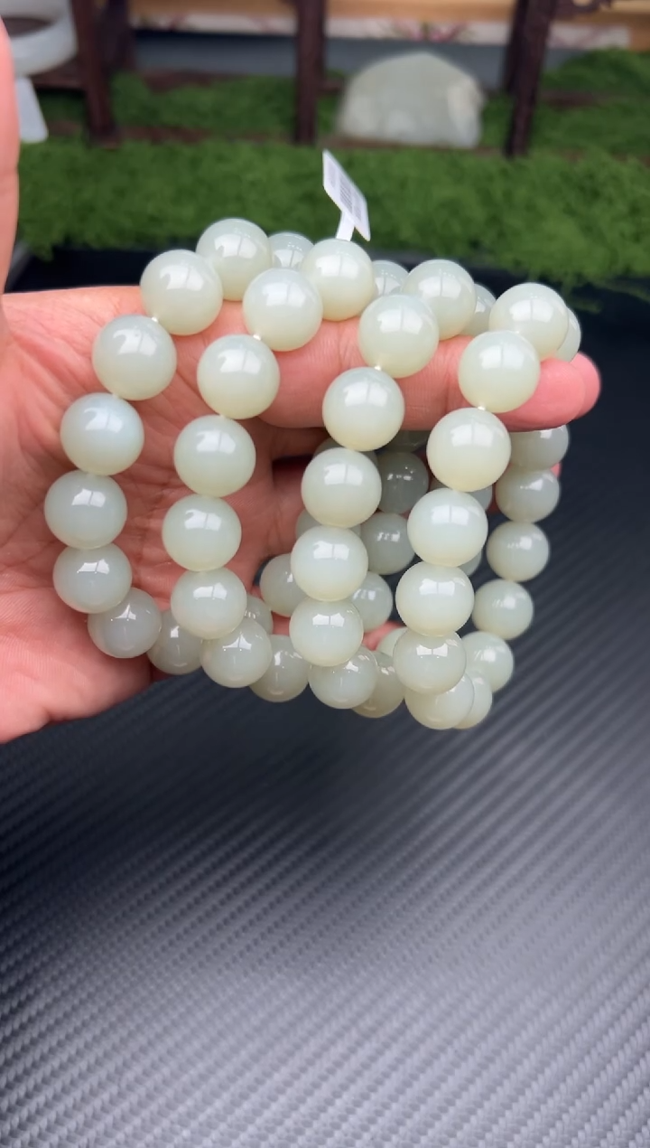 未镶嵌手串和田玉且末微色差近矿卡14多样性发货拍一发一