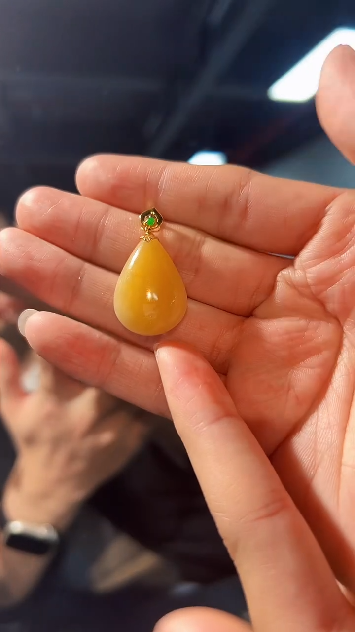 【闪购商品】翡翠颈饰18K金镶嵌缅料A货/支持复检/一件