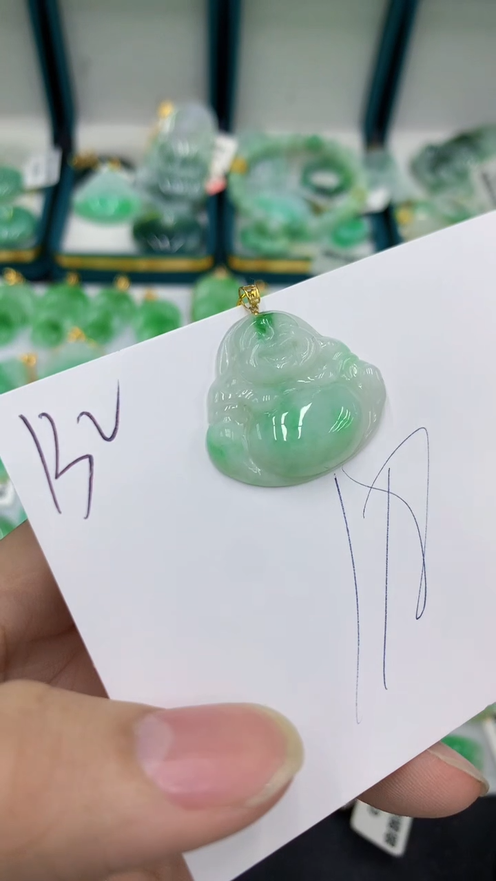 【闪购商品】翡翠颈饰18K金镶嵌翡翠