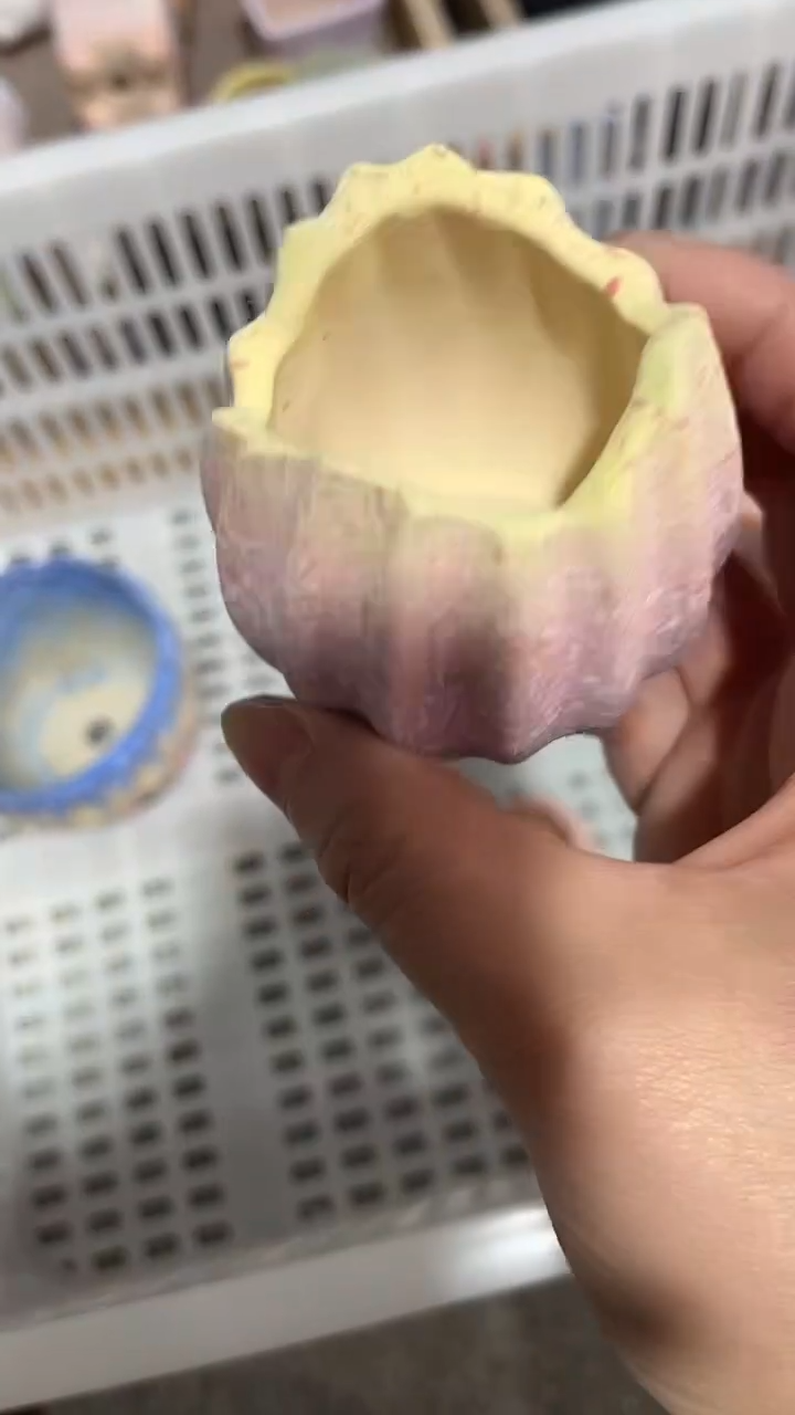 麦饭石粗陶多肉花盆4*5