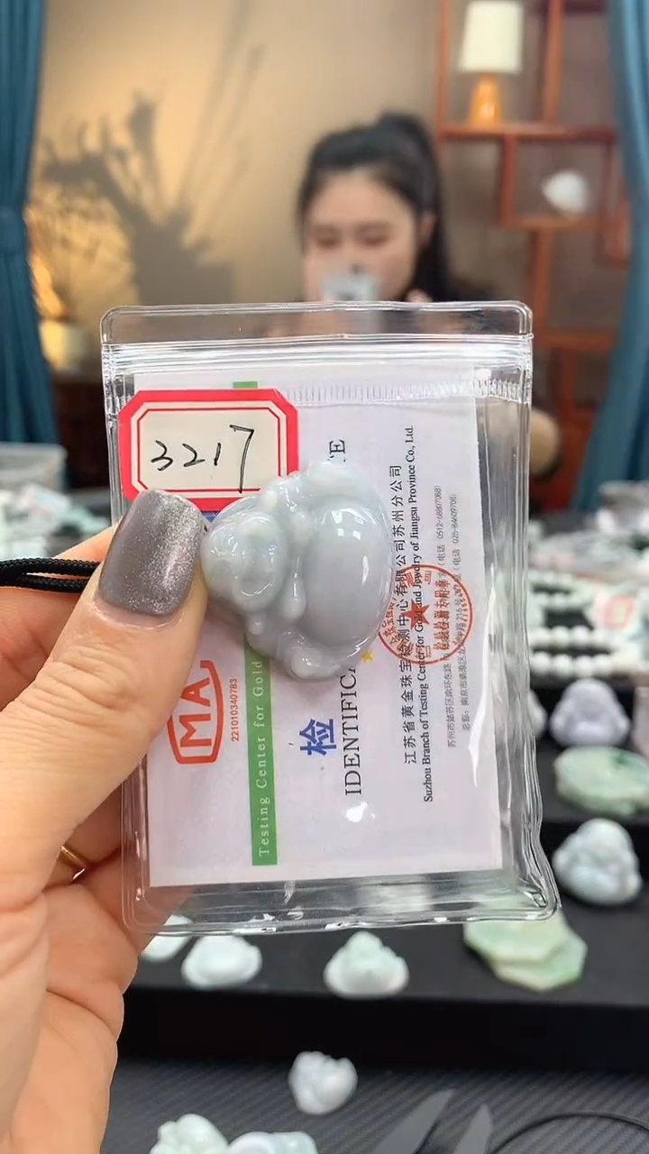 颈饰未镶嵌翡翠佛公3217