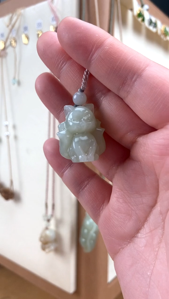 【闪购商品】和田玉颈饰未镶嵌九尾狐吊坠