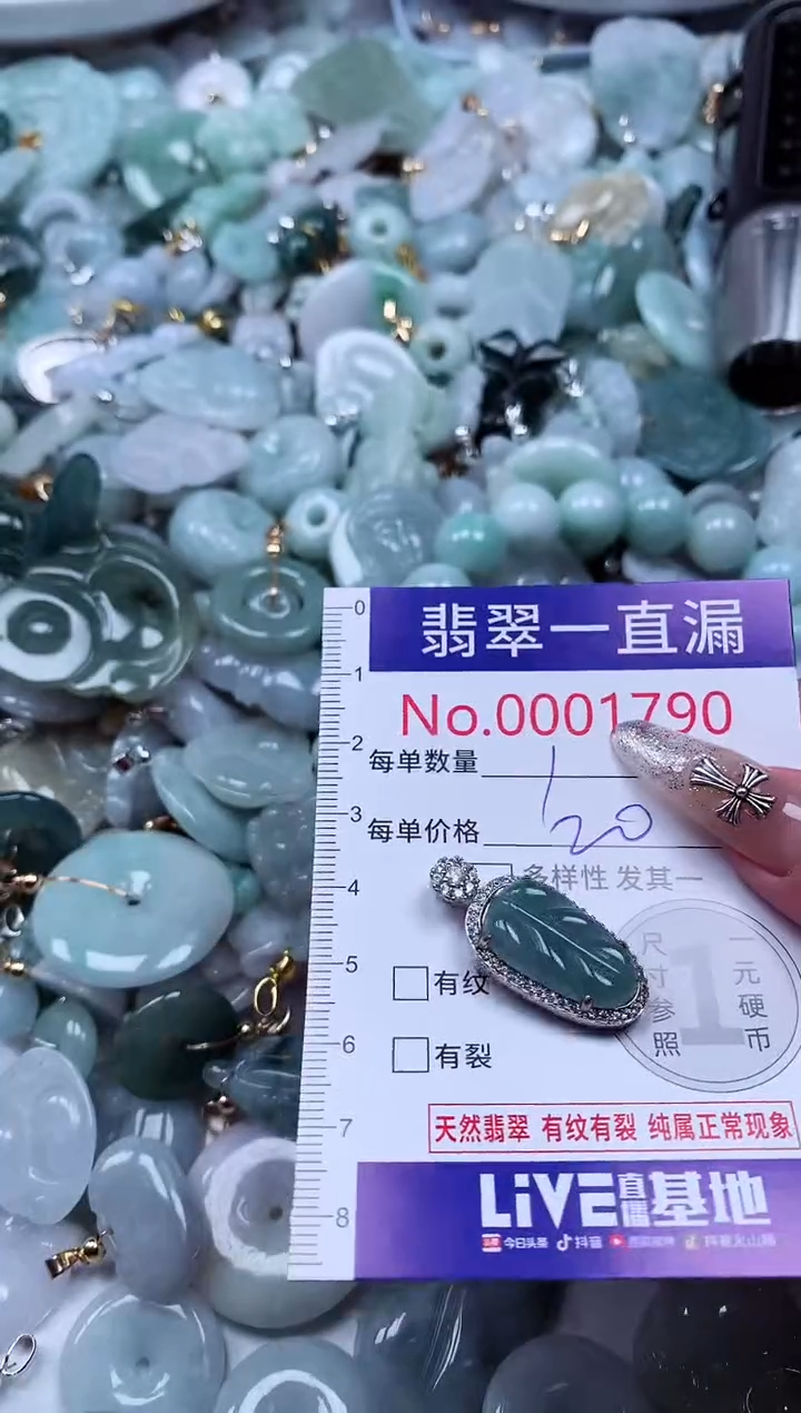 翡翠未镶嵌吊坠(不含链)1790
