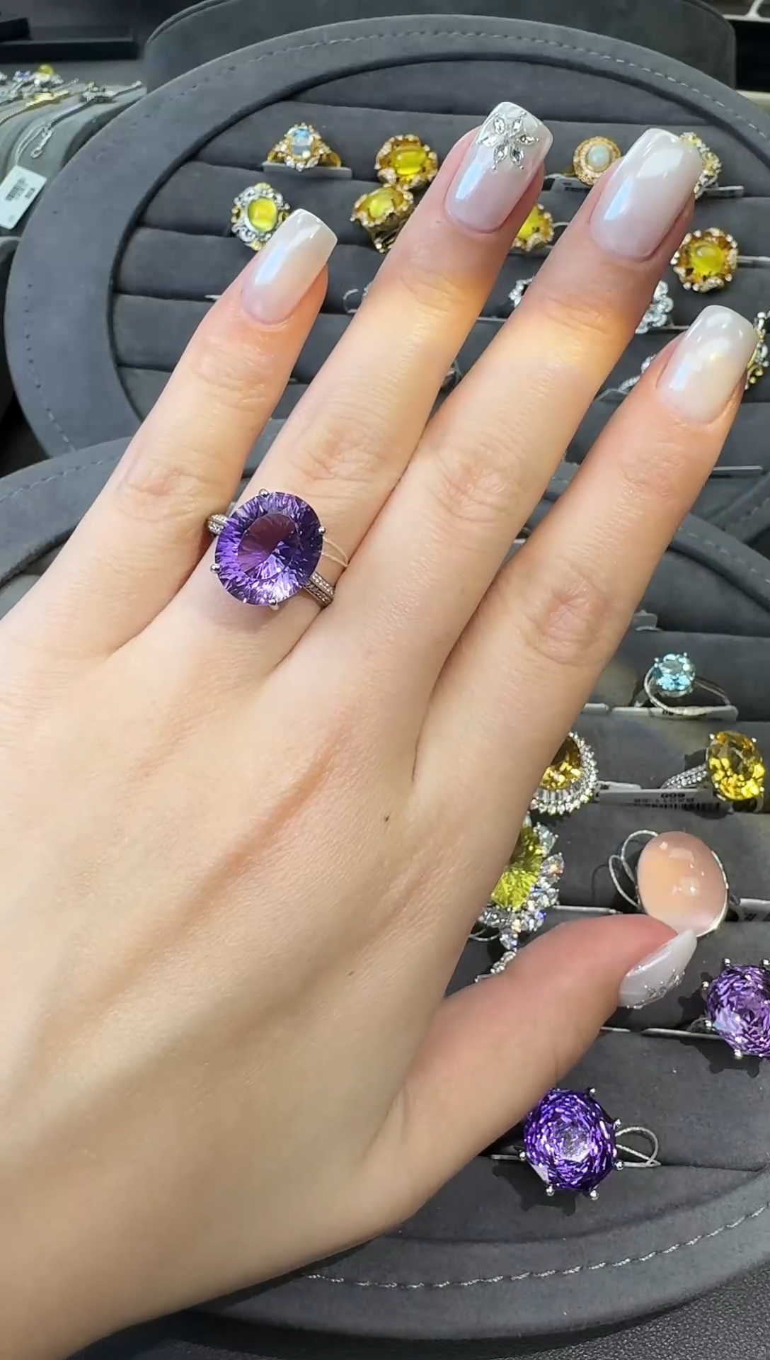 银S925镶嵌戒指水晶8.8ct【七天鉴赏期】