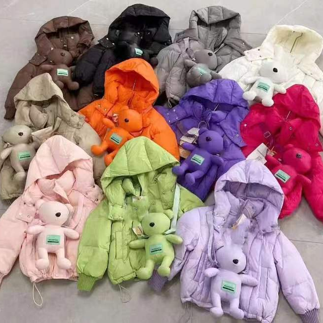 男童装短款韩版加厚拉链时尚中国风卡通羽绒服女厚款