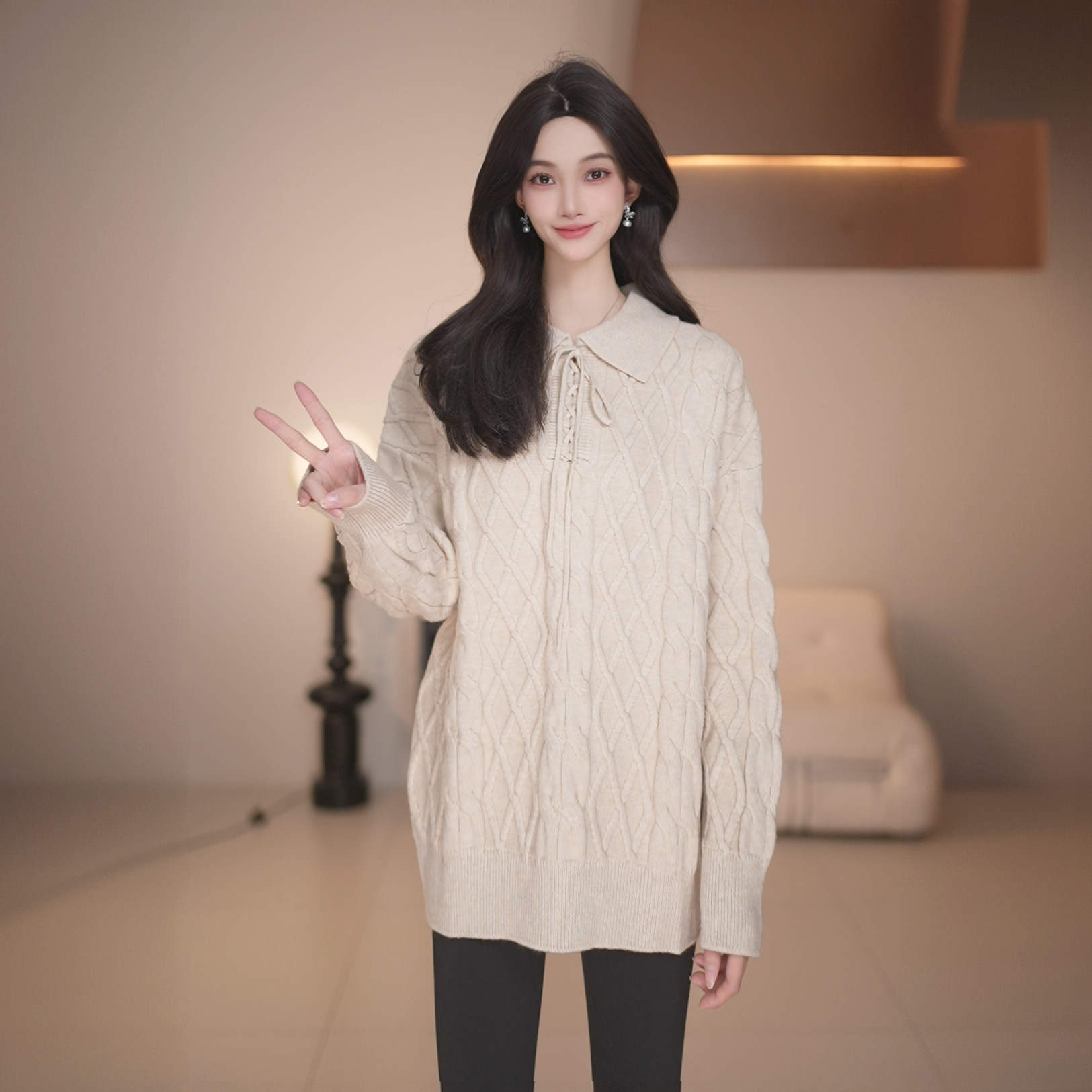 Basic House/百家好百搭秋冬穿搭女装套头毛衣B1385B5A2K2