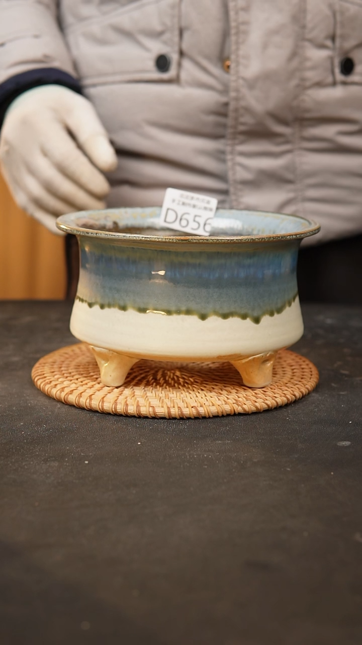 【闪购商品】瓷片656泥泥手工花盆