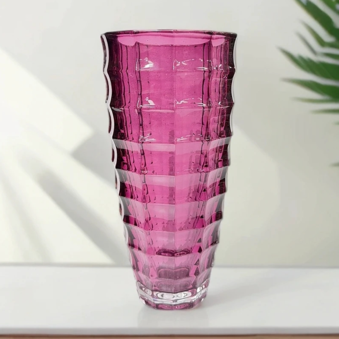 新款紫色米兰花瓶桌面摆件