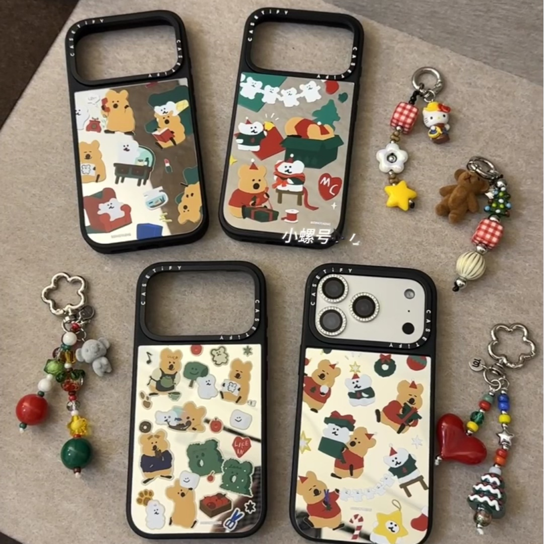 【圣诞椒熊新系列】C家镜面手机壳iPhone17promax161514防摔保护套