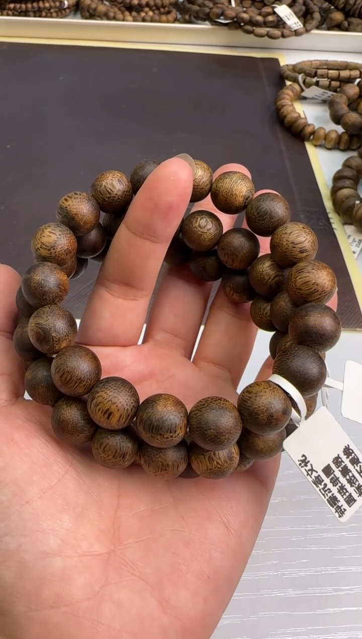 【闪购商品】沉香手串99沉绿棋张勺子12mm14g多样性发1