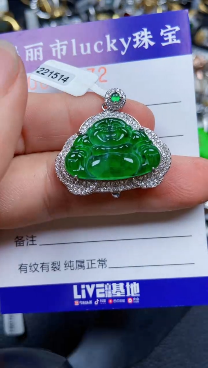 【闪购商品】翡翠颈饰银S925镶嵌8372