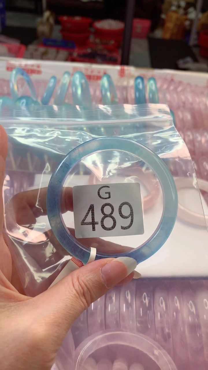 水晶手镯未镶嵌肉***?G489-57+