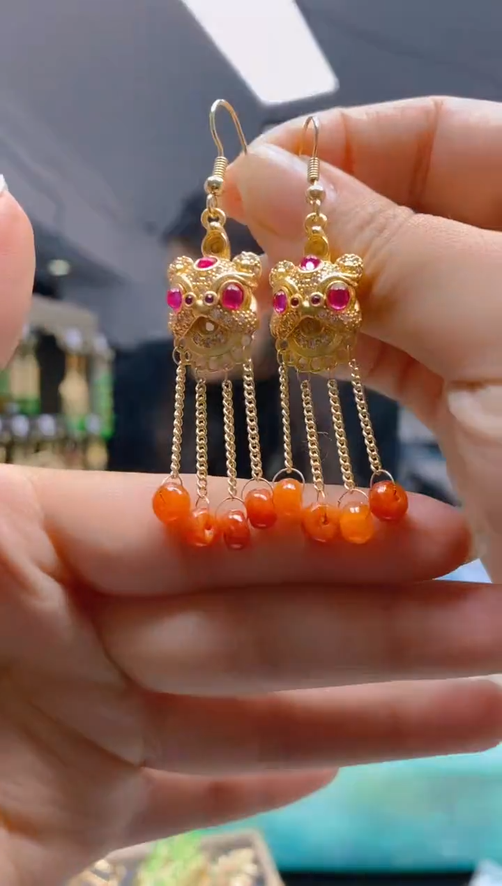 【闪购商品】翡翠耳饰合金0476翡翠耳钩