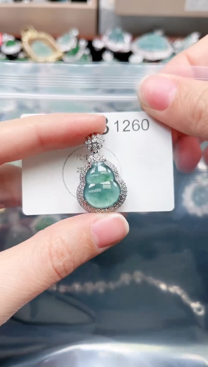 【闪购商品】翡翠颈饰未镶嵌1260赠皮绳