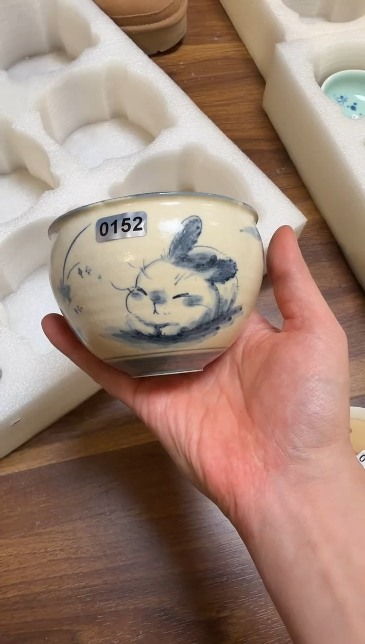 板娘的茶茶具0152兔子建水