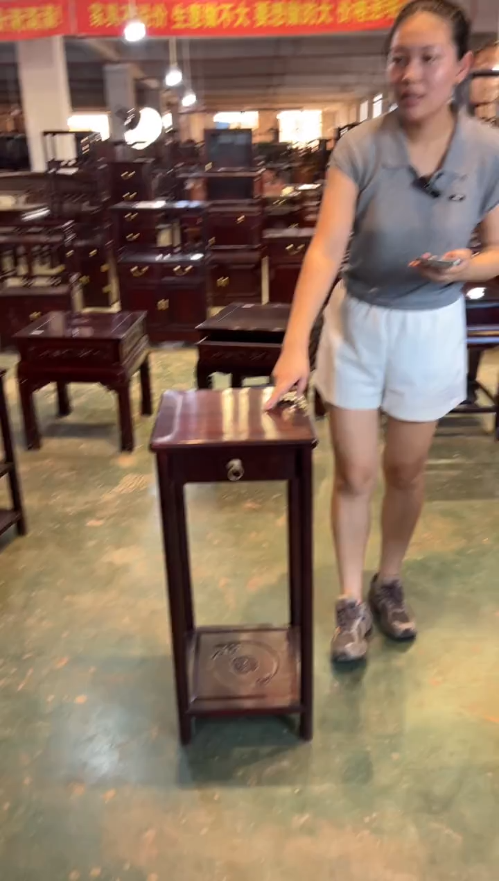 黑酸枝木类成套家具80抽屉花架