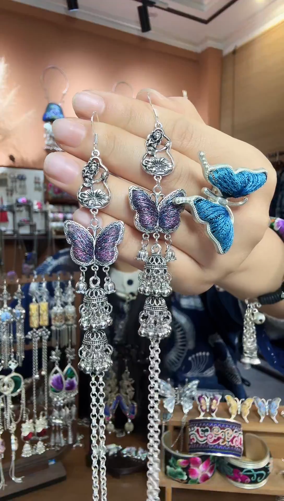 刺绣纯手工民族风耳环