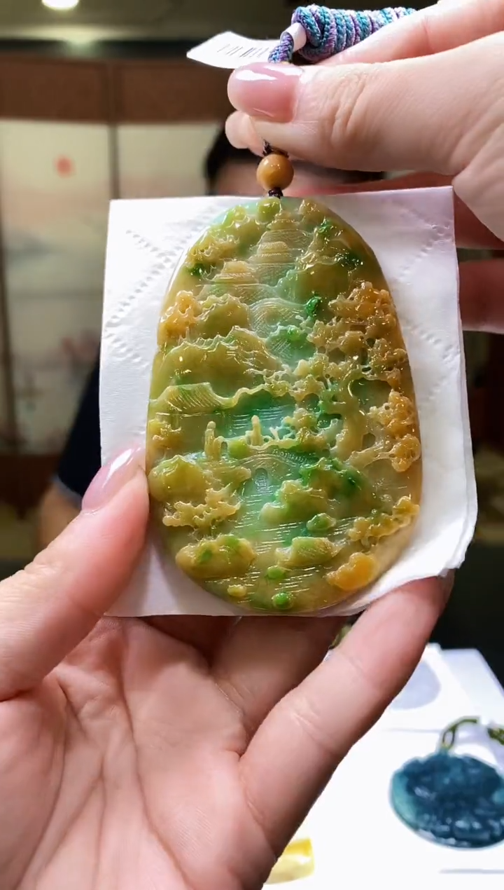 未镶嵌定制翡翠38/0909/W/山水