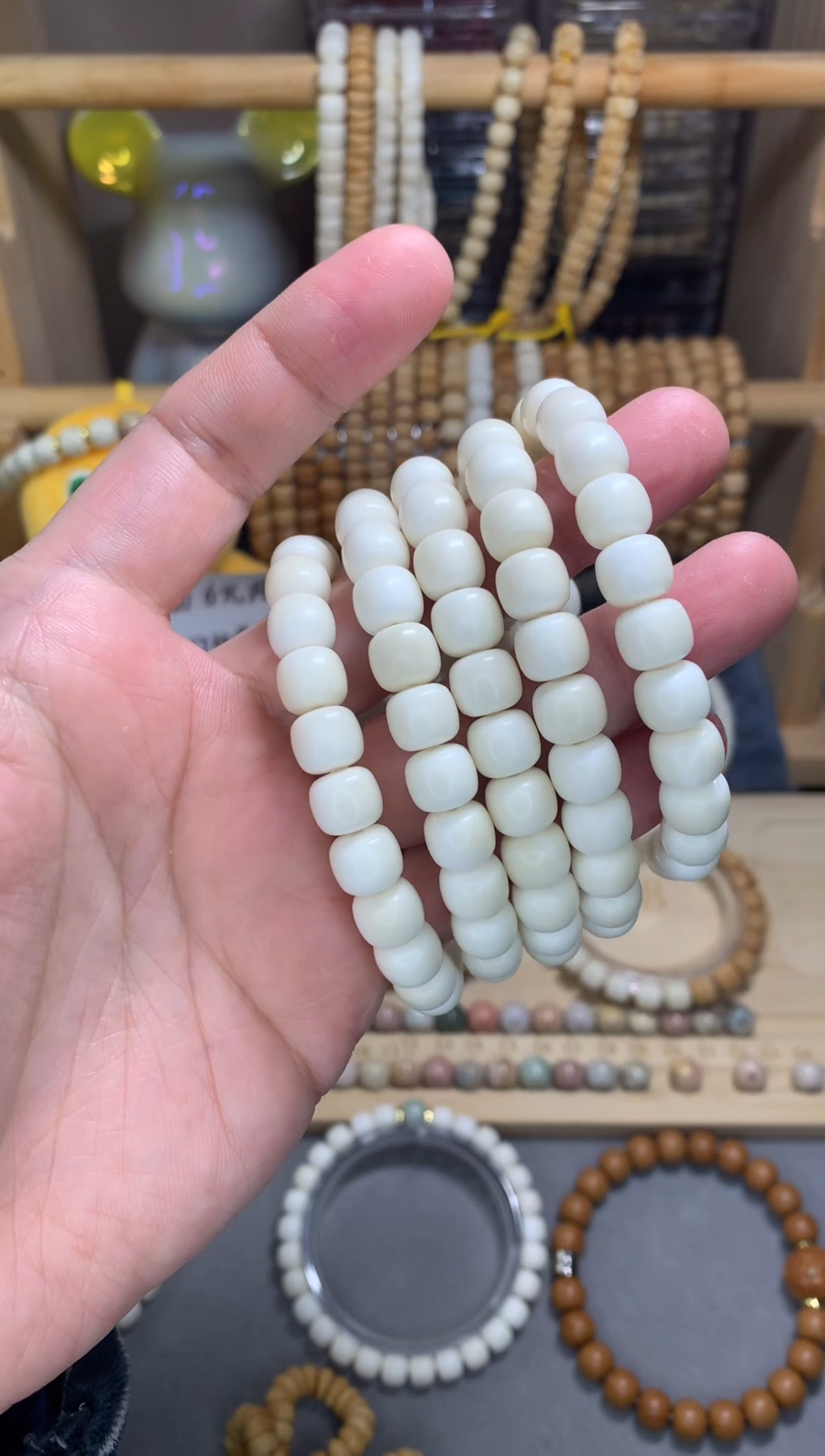 【闪购商品】白玉菩提手串白玉菩提98老型5条微氧化处理