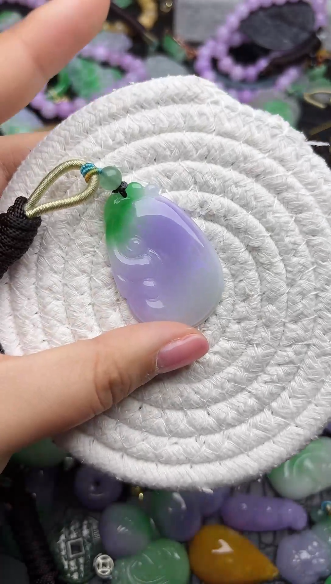 颈饰未镶嵌翡翠缅甸翡翠吊坠