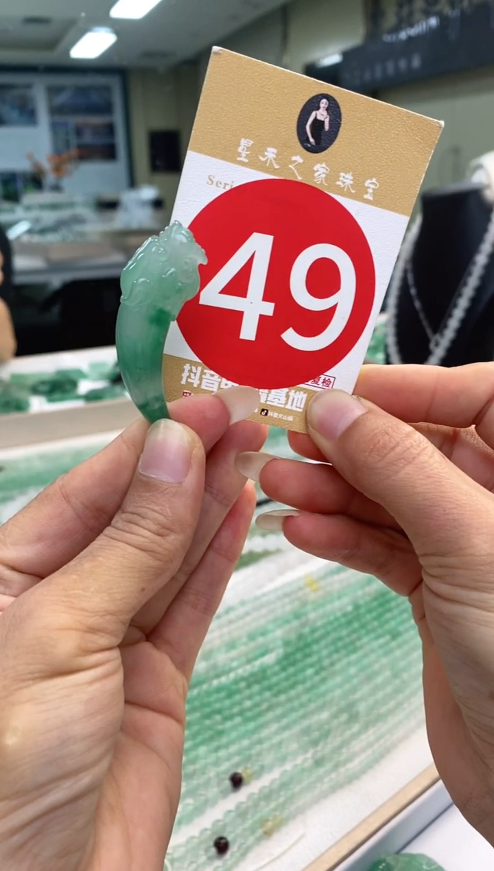 颈饰未镶嵌石英质玉龙牙+49